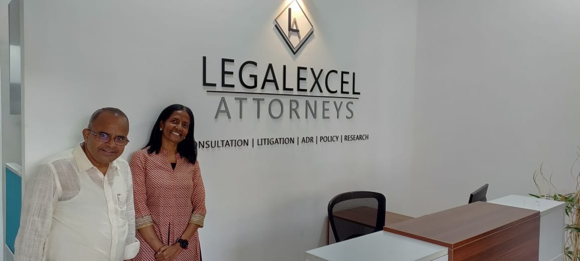 Dr. Thankam with Dr. S.V. Joga Rao at LegalExcel Attorneys